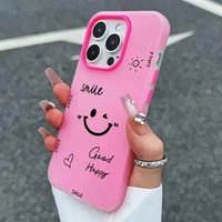 Luxury Smiling Face Jelly Color Shockproof Case for iPhone 17 Air 16 15 13 12 11 Pro Max 14 Plus Shockproof Phone Back Cover