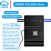 JIKONG BMS 200A V19 JK-B2A24S20P HEAT CANBUS 16S 20S 24S Smart BMS 2A Aktiver Ausgleich 24V für Lifepo4 Li-Ion Lto Batterie JKBMS App Bluetooth