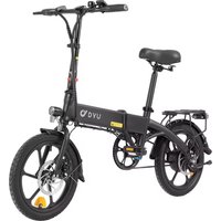 DYU A1F Pro Folding Electric Bike 36V 7.5Ah Battery Electric Bicycle 250W Motor City Ebike 16 Inch tire Women's Commuter E-bike Front and rear disc brake Pure power, Power assist and pedal