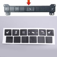 Heated Seat Traction Button Repair Sticker Decals Set Matte Black Vinyl fit for Jeep Cherokee Commander 2005 2006 2007 2008 2009