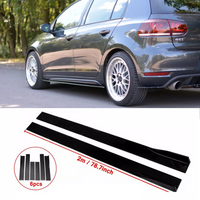 78.7in 2M Side Skirt Universal For VW Golf MK5 MK6 MK7 Extension Kit Splitters Apron Splitter Winglet Car Accessories