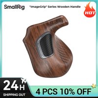 SmallRig Rotating Side Wooden Handle with NATO Clamp "ImageGrip" with HawkLock Quick Release for Camera Monitor Cages 5161