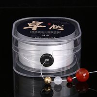 Professional Elastic Crystal Beading Line - Strong Stretch Thread for Bracelet & Necklace Crafting (60-200m Bulk Roll)