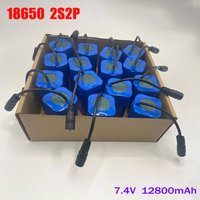 New 18650 Original Battery 7.4V 2S2P High Quality Lithium Ion Battery Pack High Capacity Boat Model Electronic Toy Battery
