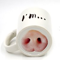 1PC Creative Parody Pig Nose Mug Funny Dog Nose Ceramic Cup Funny Bizarre Animal Water Cup Coffee Cup Gift
