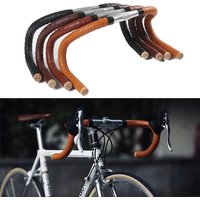 Road Bike Handlebar Tape Handmade Anti-Slip Shock Handle Bar Tape Anti-Vibration Wrap TapeVintage Microfiber Leather Bar Bartape
