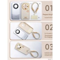 For Mobile Phone Lanyard Pendant Pendant Can Be Portable Easy To Carry Wristband Advanced Solid Color Short Keychain Bag Chain