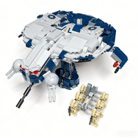 NEW 737PCS MOC Space Battle Separatist Gunship Mtt Build Model DIY Creative Assembly Building Blocks Display Birthday Gift Set