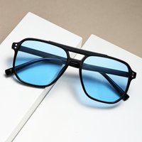 Fashion rice nail double beam men's sunglasses European and American pilot sunglasses cross-border riding driving sunglasses