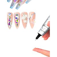 15g Nail Art Rhinestone Glue Gel For Sticky Rhinestones Diamond False Nails Super Adhesive Gems Jewelry Decor UV Nail Polish Gel