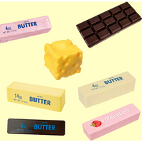 Doll FidgetToy Big Butter Stick Cheese Toy Stretch Squishy Sensory Toy Slow Rising Realistic Snack Stress Relief for Adults Gift