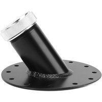 45 Degree Fuel Cell Filler Neck 45 Degree Fuel Cell Filler Neck with 12 Bolt Steel Base Aluminum 1.5in Inner Diameter