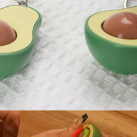 Avocado Massage Bead Keychain Decompression Toys Mini Finger Wrist Neck Massager Fun Fruit Pendant Creative Lanyard Keyring