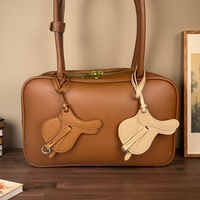 Equestrian Elegance Crafted Saddle Bag Charm - Statement Piece Made with Premium Thick PU Leather, Palmsize