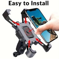 AliExpress NONE 360 Rotatable Anti Slip Motorcycle Phone Stand for iPhone Electric Bike Xiaomi Mountain Bike Handlebar Clamp Mount
