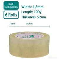 Transparent Packing Tape 4.8cm100y52um Strong Adhesive Sealing Tape for Shipping Packaging Box Sealing