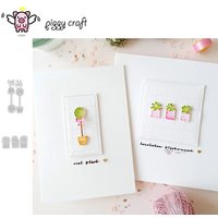 Piggy Craft metal cutting dies cut die mold Potted flower plant Scrapbook paper craft knife mould blade punch stencils dies