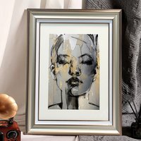 2 Pack Elegant Champagne Gold Picture Frames With Mat Transitional Home Decor 8×10 A4 Wide Beveled Photo Frame For Wall Desk