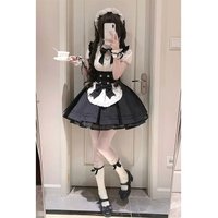 Dark Sweet Retro Atmosphere Maid Suit Short Skirt Lolita Dress Set Gothic Lolita Outfit Cute Style Girls Clothing