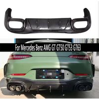 For Mercedes Benz AMG GT GT50 GT53 GT63 B Style Carbon Fiber Car Rear Bumper Diffuser Rear Splitters Spoiler Back lip body kit