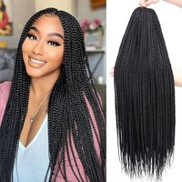 1-8 Packs Crochet Box Braids 144 Strands Goddess Box Braids Crochet Hair Synthetic Pre looped Crochet Hair for Black Women