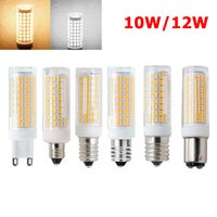 Dimmable G4 G8 G9 E11 E12 E14 E17 BA15D GY6.35 LED Corn Light 102LEDs 10W 12W 2835 SMD LED Light Bulbs Cool/Warm White 220V 110V