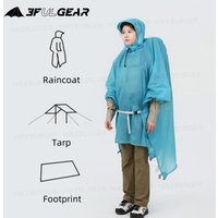 3F UL Gear Poncho Ultralight Multifunctional Raincoat Outdoor Portable 3in1 Tarp/Footprint Waterproof Hiking Backpacking