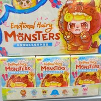 Original Q Kid Qbao Emotional Hairy Monsters Series Plush Blind Box Lovely Vinyl Doll Mystery Box Fuffy Pendant Trendy Xmas Gift