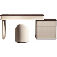 LH solid wood dresser chest cabinet integrated makeup table storage cabinet bedroom simple light luxury