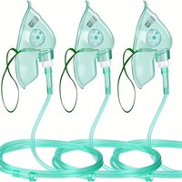 Oxygen Mask Adult Standard Oxygen Mask with 6.6' Tubing and Adjustable Elastic Strap