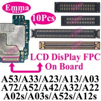 10pcs Original Screen Connector For Samsung A52S A53 A72 A33 A32 A23 A22 A13 A12S A03s A02s A42 LCD Display FPC On Board 78 Pin