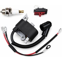 Ignition Coil Kit w/ Spark Plug Switch For JONSERED CS2234/2234S/2238/2238S McCulloch CS340/CS380 Replaces 530039143 5300392-39