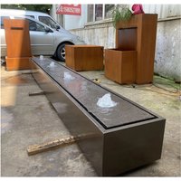 custom.Outdoor Corten Steel Weather Resistant Customizable Fountains and Artificial Waterfalls Garden Decoration