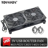 YOUNUON 120x120x25mm 92x92x25mm 80x80x25mm 5V USB Power Cooling Case Fan For Receiver DVR Xbox TV Box Router