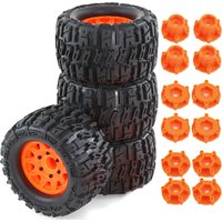4pcs Short Course Truck Tire Wheel Tyre 12/14mm Hex for 1/10 Feishen Off road RC Model Car 125mm Leimo Huanqi 727 DHK8135
