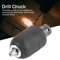 2-13mm Drill Chuck 2-13mm Keyless Drill Chuck 1/2"-20UNF Specification, Includes 1/2-inch Chuck Adapter Impact Wrench Conversion