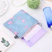 Sanitary Napkin Bag Cute Cotton Fabric Coin Money Storage Bags Women Small Cosmetic Lipstick Make Up Credit Card Organizer Case