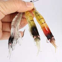 5pcs Saltwater Fishing Lures Shrimp Baits Set, Premium Soft Shrimp Fishing Tackle with Luminous Sharp Hooks, for Freshwater
