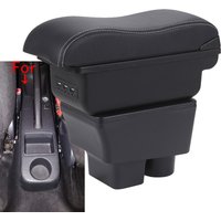 For Skoda FABIA Armrest box For Skoda Fabia II 2 Car Armrest 2008-2014 Curved Surface leather Car Storage Box Simple installatio
