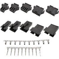 10Sets 2.54mm Pitch 2/3/4/5/6Pin SM Female and Male Wire Connector Housing Terminals SM-2P SM-2R JST SM2.54