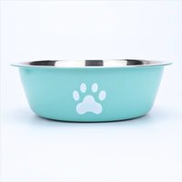 New Large Capacity Dog Bowl Stainless Steel Anti-rust Cat Bowl Double-layer Anti-slip Pet Feeder Suitable for Puppies