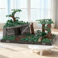 674pcs MOC Endor Bunker Diorama Collection Episode Star Battle UCS Model Building Blocks Architecture Festival Gifts Toys