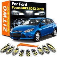 ZITWO 8Pcs For Ford Focus 3 MK3 ST 2012 2013 2014 2015 2016 2017 2018 LED Bulb Dome Map Interior Trunk Reading Light Kit Canbus
