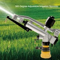 Garden Auto Rotating Sprinkler 360 Degree Auto Rotating Large Area Irrigation Sprinkler with 1‑1/2 Inch FNPT Interface for Yard