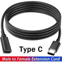 USB C Extension Cable Fast Charging Data Cables Type-C Male To Female Extender Cord Charger Wire Connector For Laptop Tablets