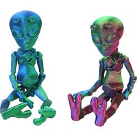 3D alien ornament with movable joints, creative Halloween, Christmas gifts, handmade holiday decorations