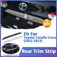 Bande de garniture arrière ABS pour Toyota CorTrustCross, bande de garniture de coffre, logo arrière, autocollant de garniture de hayon, style de décoration, 2022, 2023