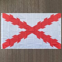 XvGGDG Flag of Cross of Burgundy 150X90cm (3x5FT) 100D Polyester Double Stitched High Quality