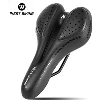 WEST BIKING Bike Saddle MTB Mountain Road Bicycle Seat PU Leather Gel Painless Cycling Cushion BMX Comfortable Shockproof Parts