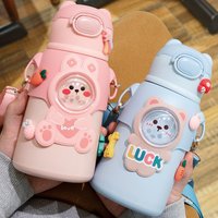 GIANXI enfants Thermos tasse en acier inoxydable anti-fuite flacon sous vide avec paille dessin animé bouteille d'eau thermique Thermocup Drinkware